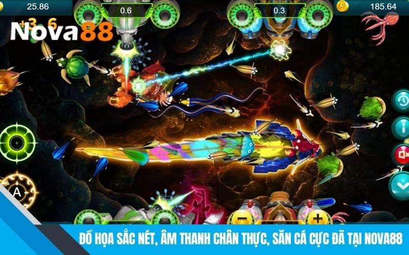 Giao diện chính của game bắn cá Kho Báu Long Cung tại NOVA88