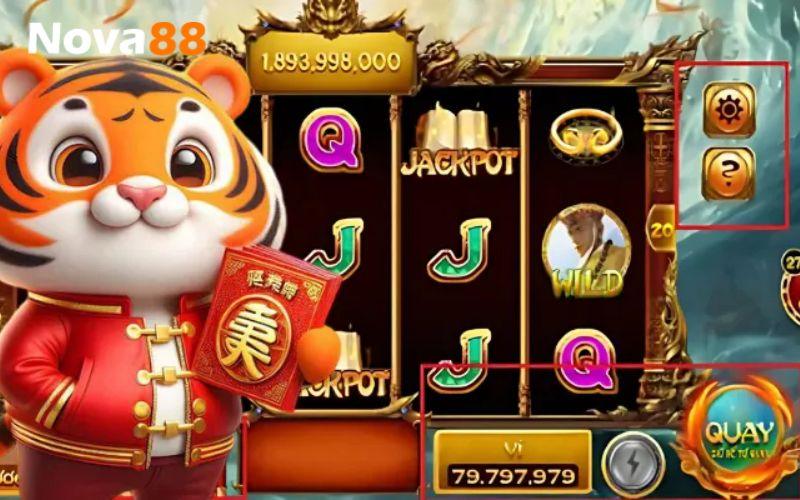 Giao diện quay thưởng của nổ hũ Hổ Tài Lộc