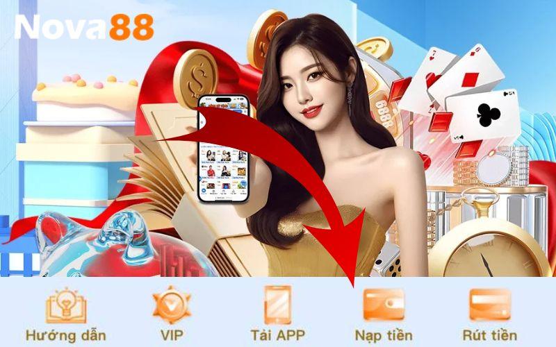Nhấp vào ô Nạp Tiền