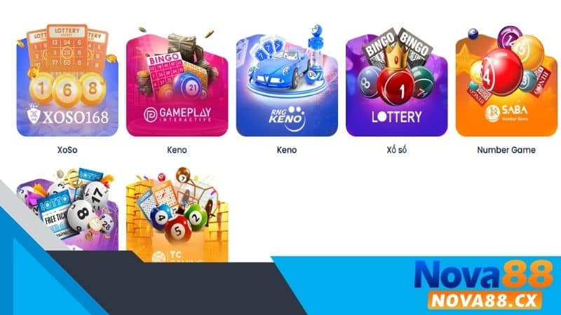 Các sảnh chơi Xổ Số uy tín tại NOVA88
